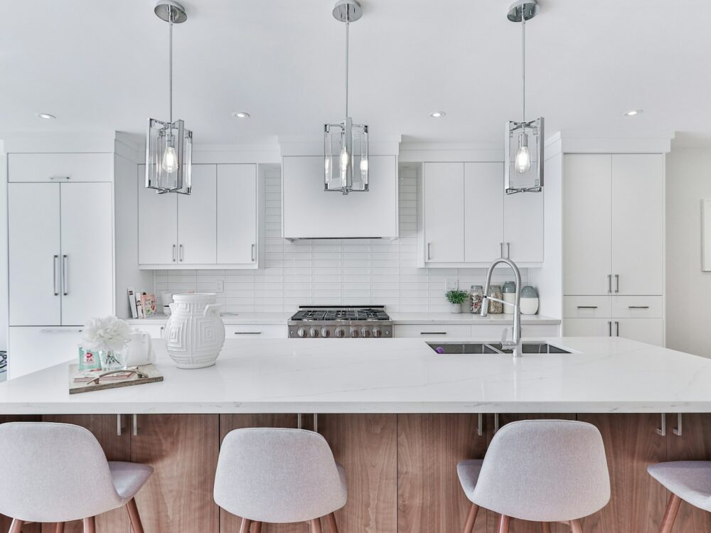 white and brown wooden kitchen cabinet