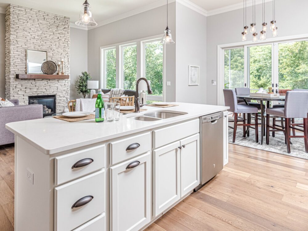 white wooden kitchen cabinet with sink